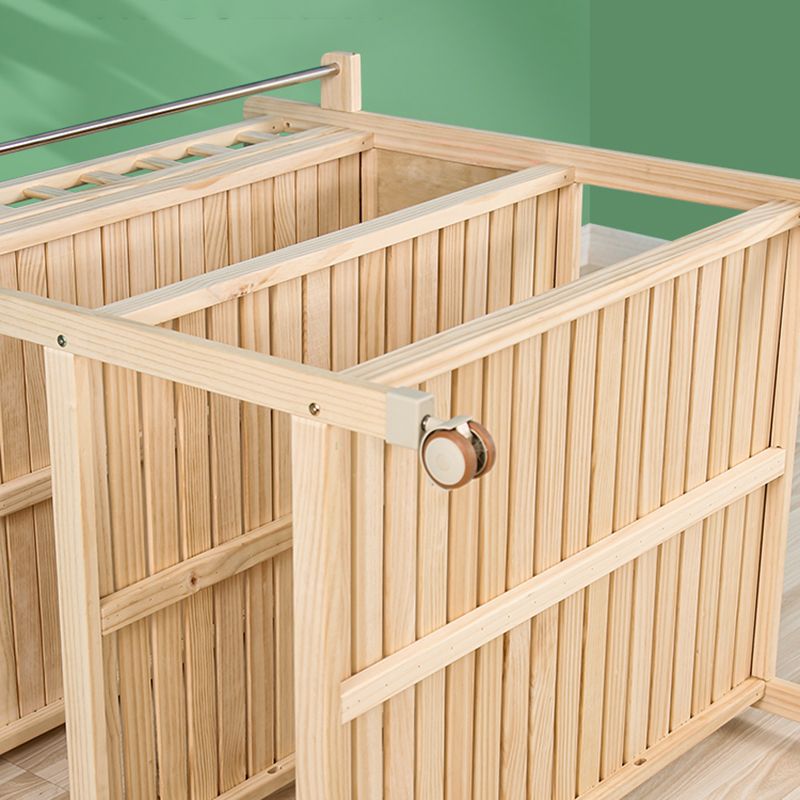 Modern Changing Table with Safety Rails, Wooden Baby Changing Table