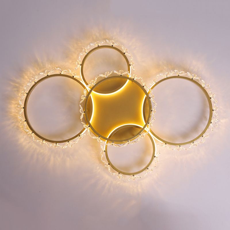 Modern Round Ceiling Light Fixture Metal Multiple-Light Ceiling Light