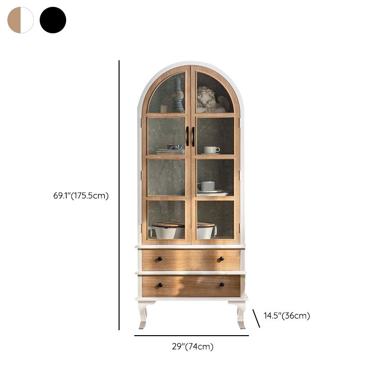 Poplar Traditional Display Stand Standard Display Cabinet for Dining Room