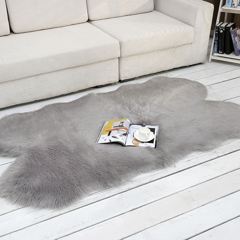 Lässiger Wohnzimmer Teppich Multi-Farbe Feste Farbe Innen Teppich Fluffy Nicht-Schlupf-Backing Easy Care Area Teppich