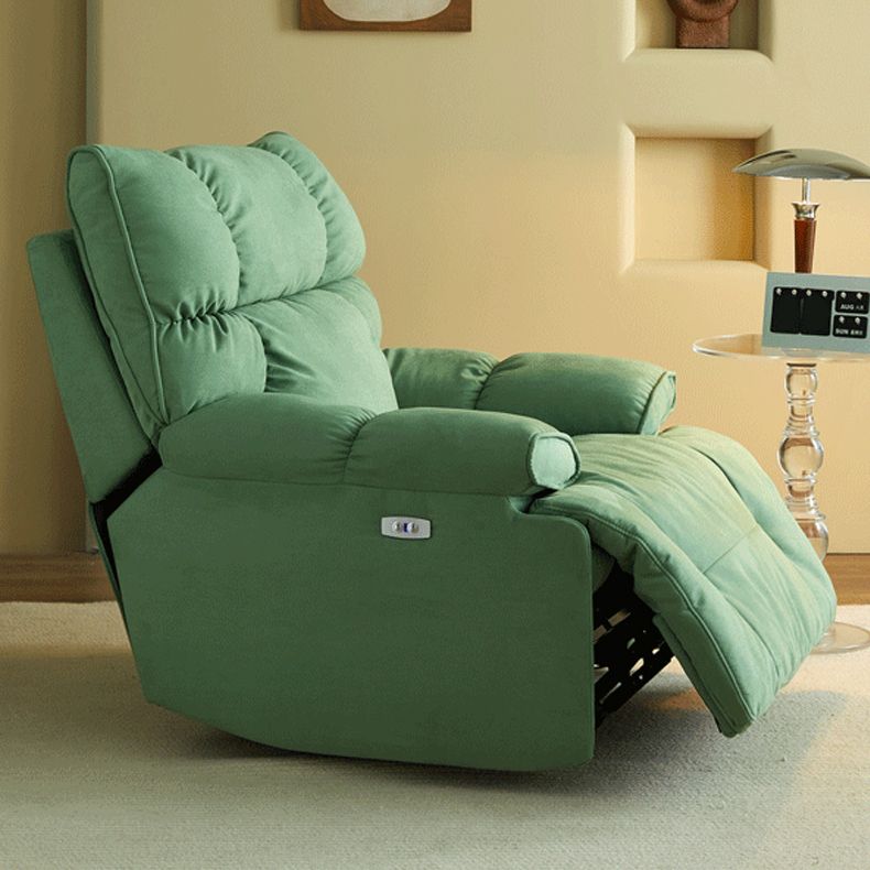 Microsuede Recliner Chair Recliner Swivel Rocker Recliner Chair Solid Color