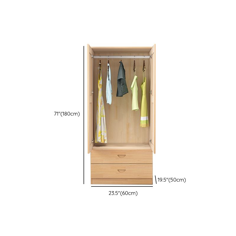 Contemporary Wardrobe Armoire Solid Wood Wardrobe Closet With Door