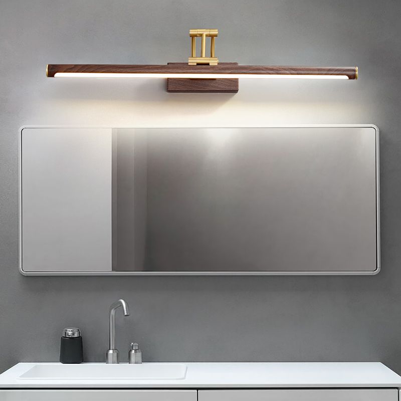 American Style Brass Vanity Light Straight LED Mirror Light for Bathroom