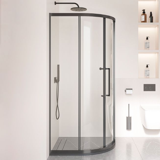 Framed Double Sliding Shower Stall Tempered Glass Shower Stall