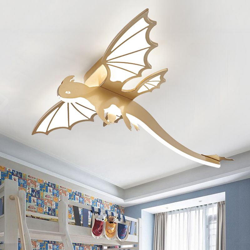 Dinosaur LED Ceiling Light Modern Style Creative Flush-mount Lamp for Bedroom Living Room