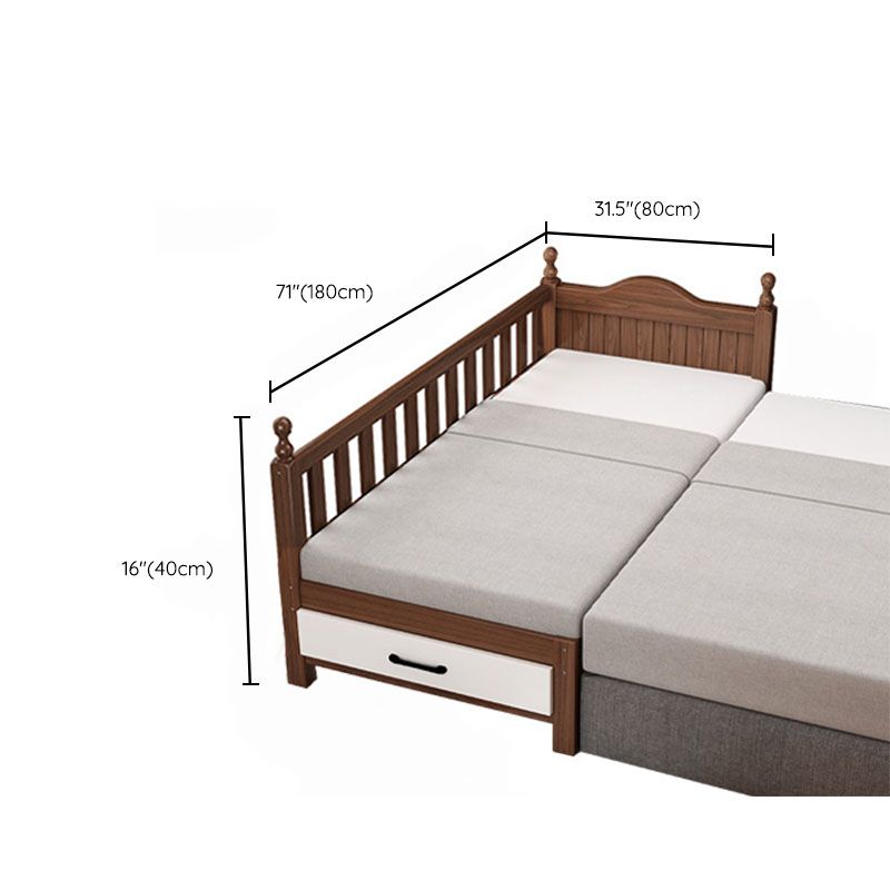 Brown Traditional Nursery Bed No Changing Table Included Wood Day Bed