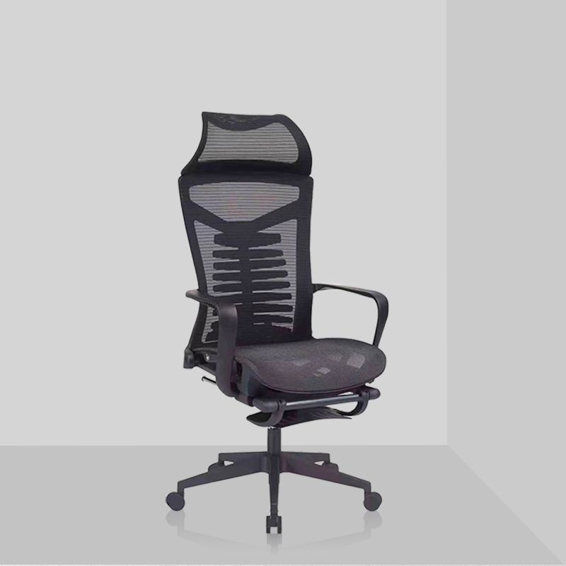 High Back Office Chair Contemporary Adjustable Lumbar Support Desk Chair