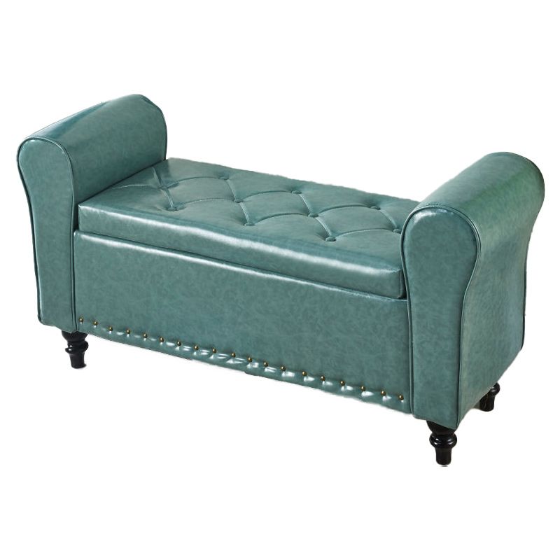 15.75 Inch Wide Bench Upholstered Modern Bench with Arms for Bedroom