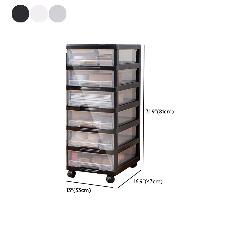 Vertical Transparent Filing Cabinet Modern Plastic Drawers Filing Cabinet