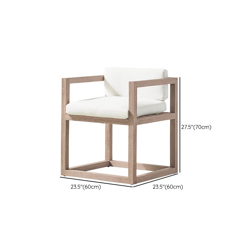 Contemporary with Arm Dining Armchair Solid Wood Patio Dining Armchair