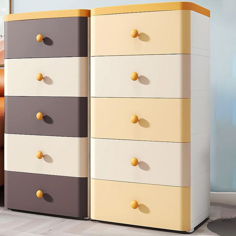 Scandinavian Vertical Kids Furniture Plastic Nursery Dresser with Drawers for Bathroom