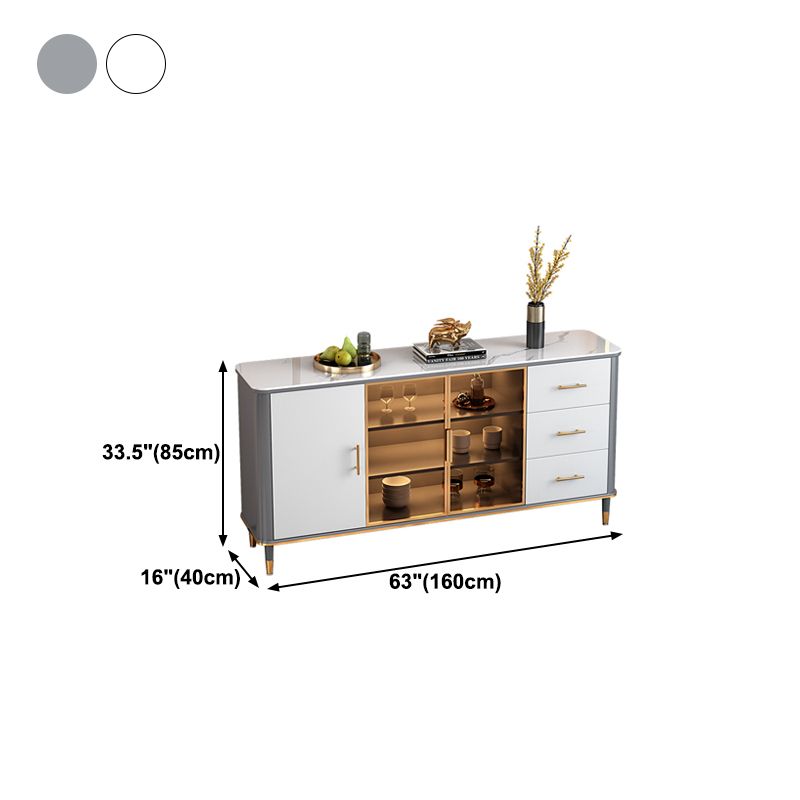 Glam Dining Room Sideboard Table Drawers and Storage Sideboard