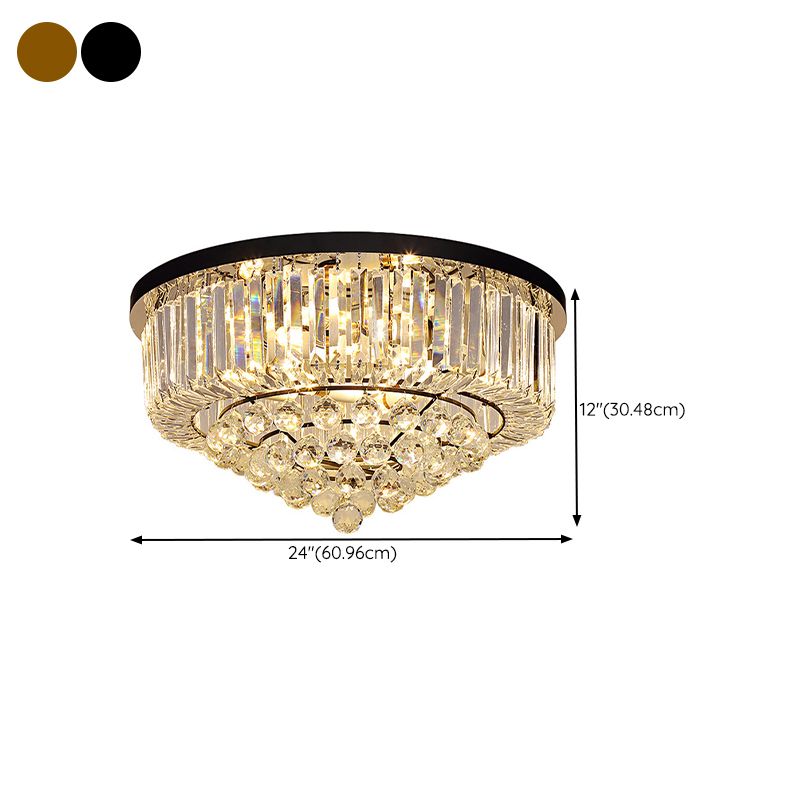 4/6/9-Light Contemporary Black Flush Mount Lighting LED Ceiling Light