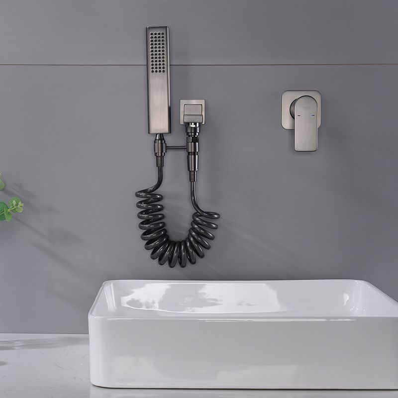 Contemporary Bathtub Faucet Solid Color Low Arc Wall Mounted Bathroom Faucet