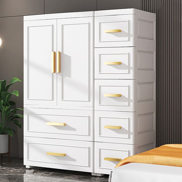 Contemporary Bedroom Armoire with Drawer Plastic Armoire Cabinet