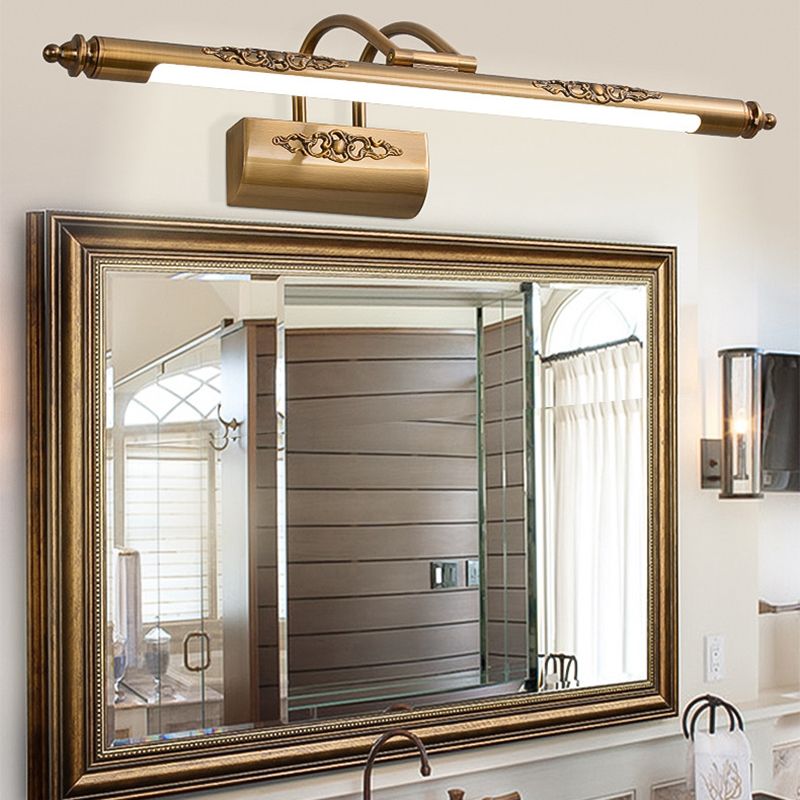 Modern LED Brass Vanity Lighting over Mirror for Bathroom Powder Room