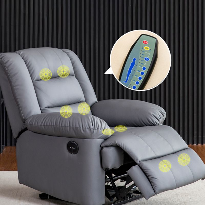 Recliner with Lumbar Metal Frame Standard Recliner Chair with Footrest