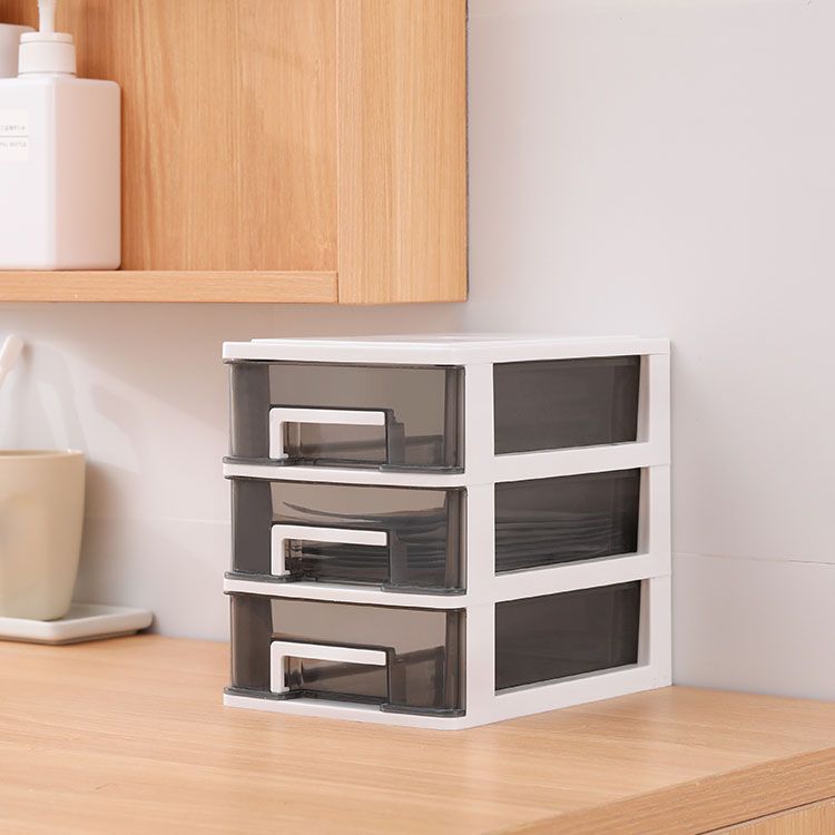 Vertical Filing Cabinet Plastic Transparent Drawers Modern File Cabinet