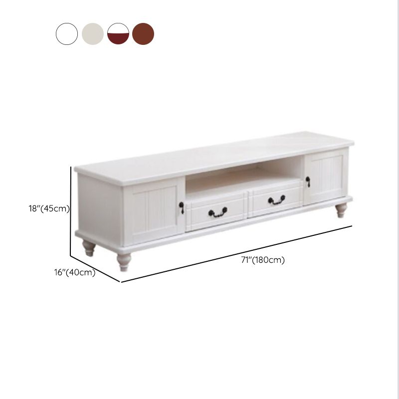 Wooden TV Media Console Stand Contemporary TV Console for Living Room