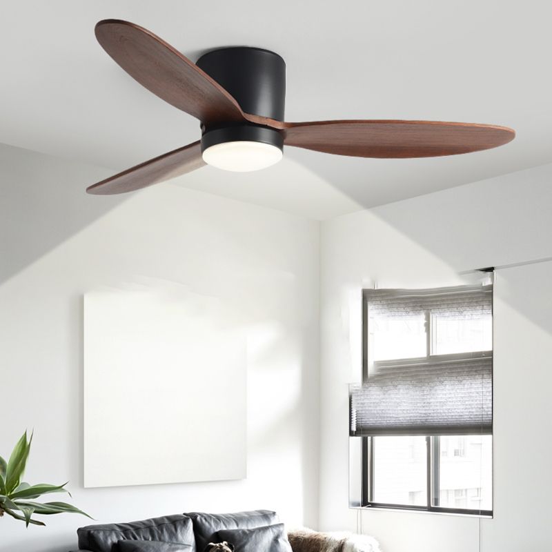 Contemporary LED Ceiling Fan Lamp 3-Blade Fan Lighting for Bedroom