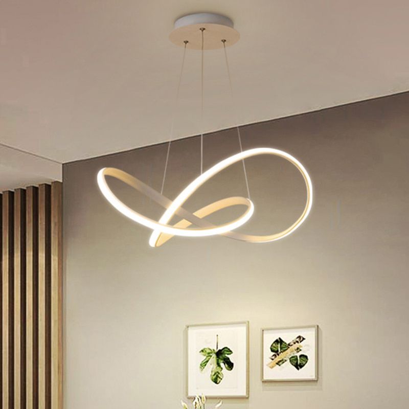 Modern Metal Chandelier Linear Shape LED Chandelier Pendant for Living Room