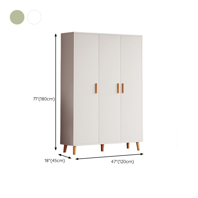 Manufactured Wood Kids Closet Contemporary Wardrobe Armoire with Garment Rod