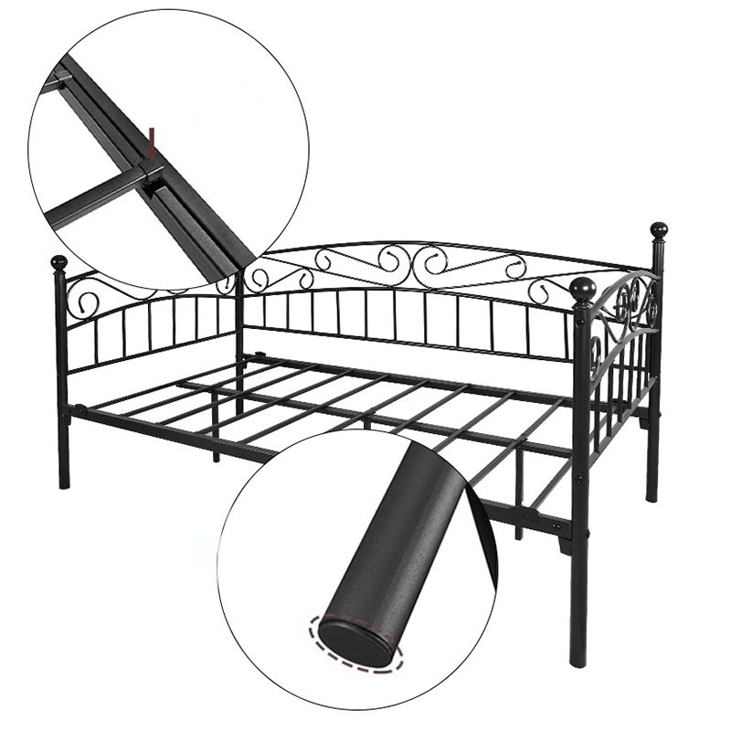 Twin Size Open-Frame Bed Contemporary Metal Wire-Grid Daybed