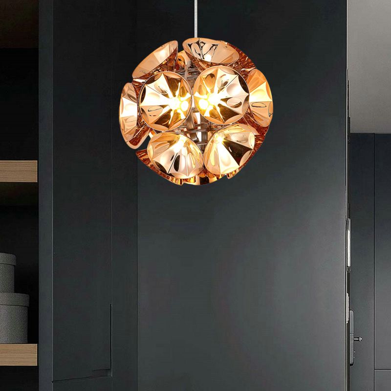 Ball Pendant Light Aymator Modernisme Metal Chrome / Gold LED PLACE PLACE PLACE en blanc / chaud, 7 "/ 11" Dia