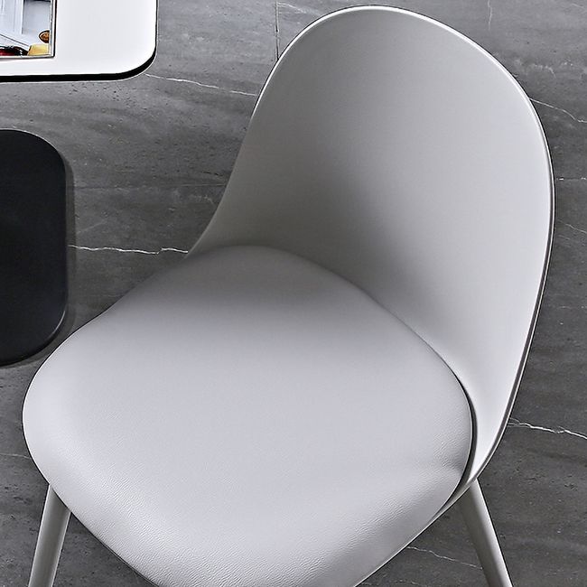 Scandinavian  Plastic Kitchen Dining Room Chair Solid Back Side Chair