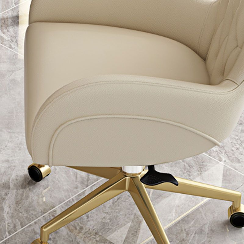 Modern Upholstered Office Chair Fixed Arm Task Chair for Home Office