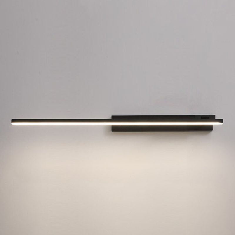 Lámpara de espejo lineal de metal lámpara de luz minimalista de pared LED de montaje liviano