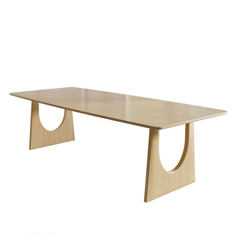 Rectangular Shaped Office Conference Table Wooden Task Desk in Natural