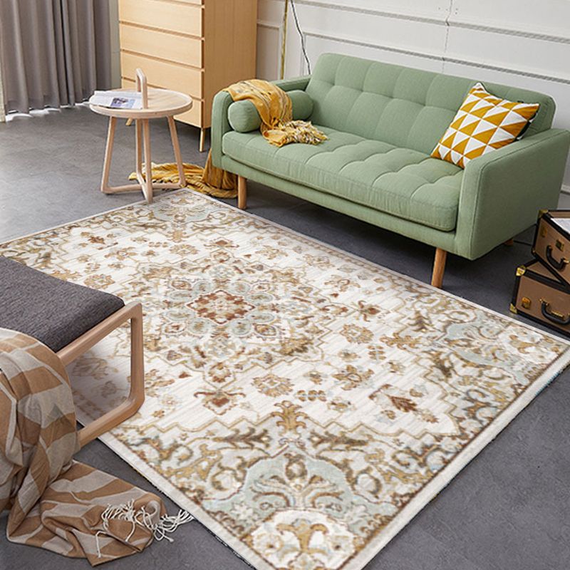 Casual Shabby Chic Rug Multicolored Geometric Print Carpet Anti-Slip Backing Stain-Resistant Rug for Room