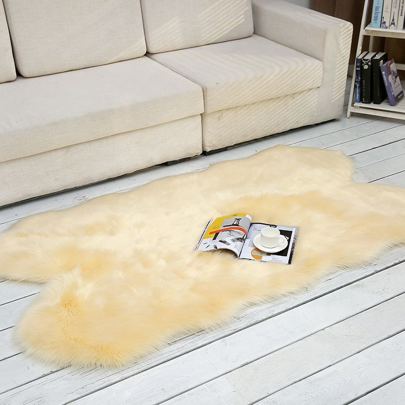 Lässiger Wohnzimmer Teppich Multi-Farbe Feste Farbe Innen Teppich Fluffy Nicht-Schlupf-Backing Easy Care Area Teppich