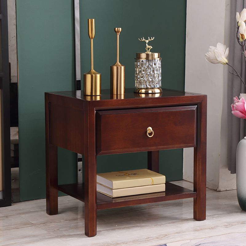 Traditional Nightstand Solid Wood Accent Table Nightstand with Drawer