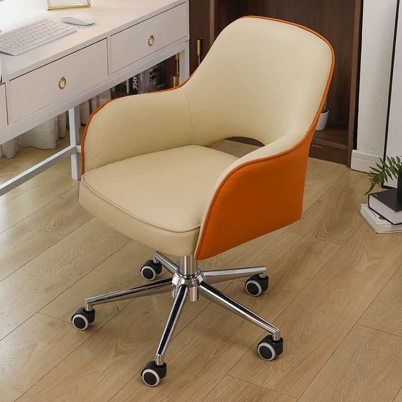 Modernism Desk Chair Armless Office Chair with Wheels for Office