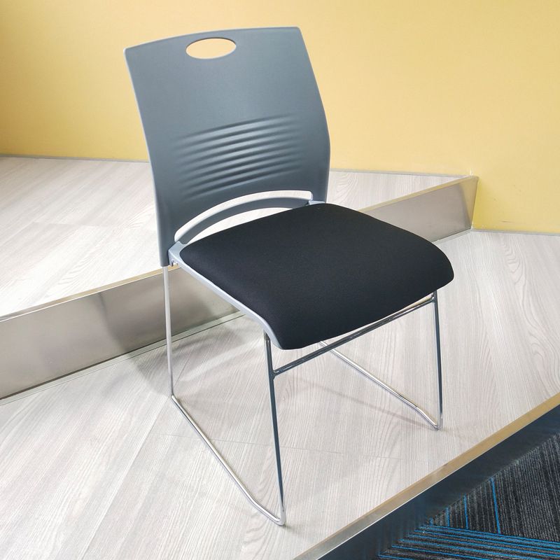 Contemporary Armless Guest Chair Mid Back Plastic Conference Chair