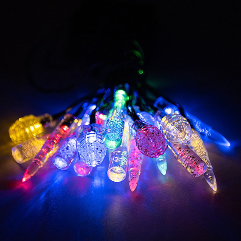 Plastic Geometric Shaped String Light Set Modern LED Festive Light for Indoor