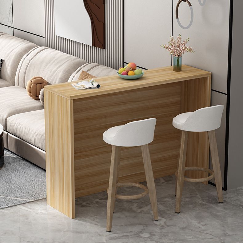 Modern Wood Bar Dining Table Rectangle Bar Table for Kitchen