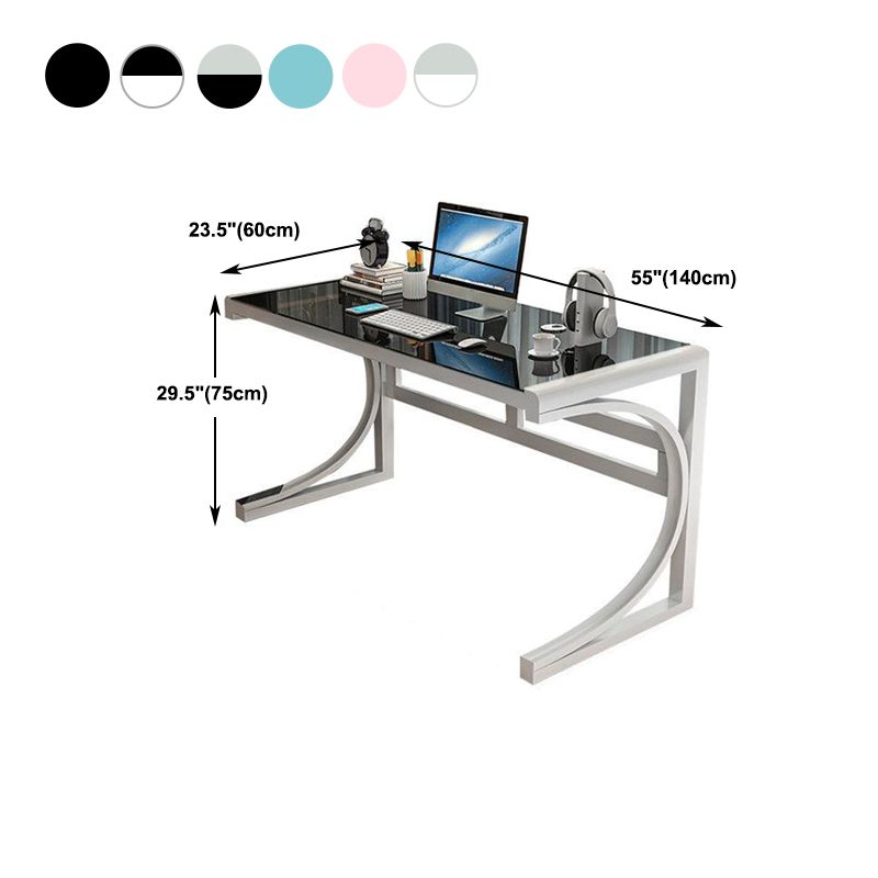 Rectangular Cable Management Computer Desk 29.5-inch Gaming Desk