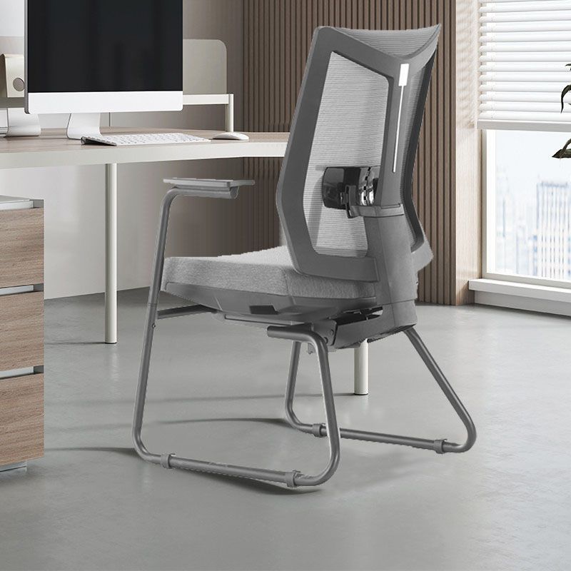 Modern Office Chair No Wheels Removable Arms No Distressing Desk Chair