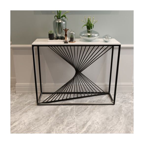 31.5" Tall 1-shelf Console Table Marble Stain Resistant End Table for Hall