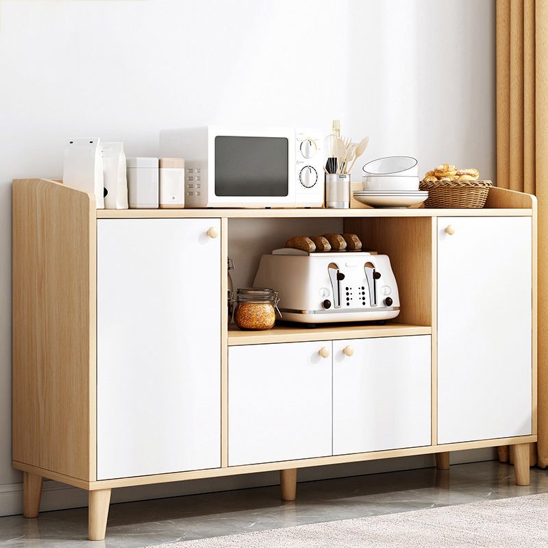 Modern Style Dining Server Engineered Wood Server with Open Storage