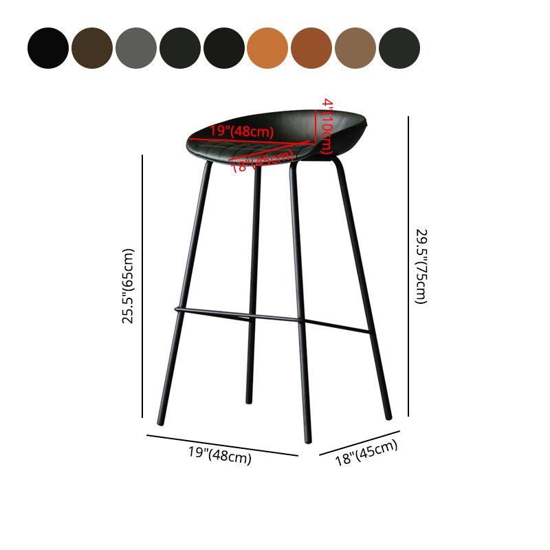 Industrielles Leder verzweifelt gestürzt Barstool Wohnzimmer Barhocker mit Eimersitz