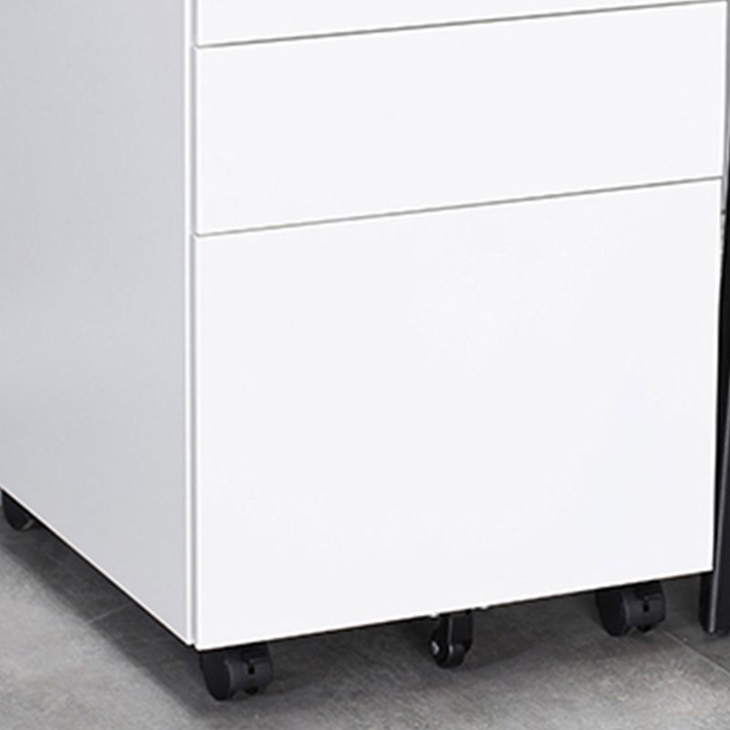 Contemporary File Cabinets Steel Frame Key Lock Mobile Filing Cabinet