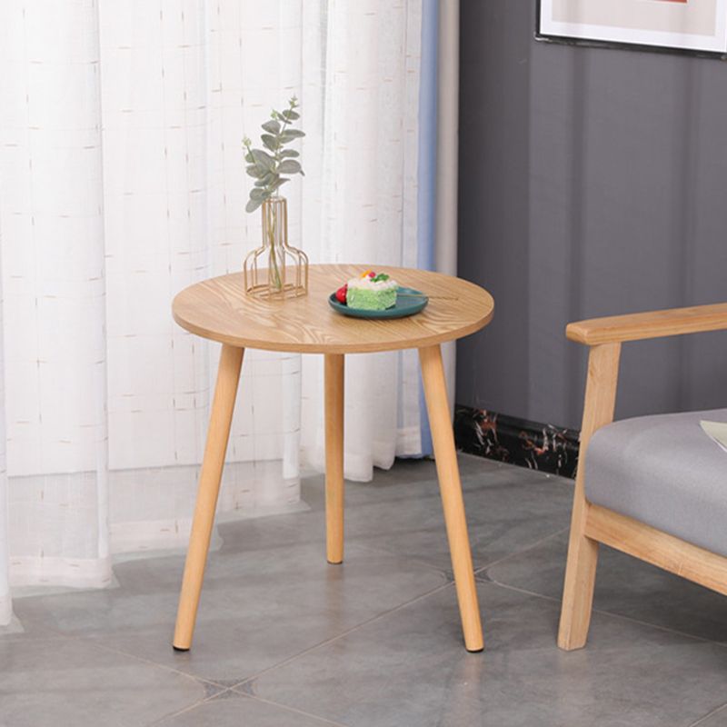 3 Legs End Table Natural/ White/ Yellow Round Wood Side End Table