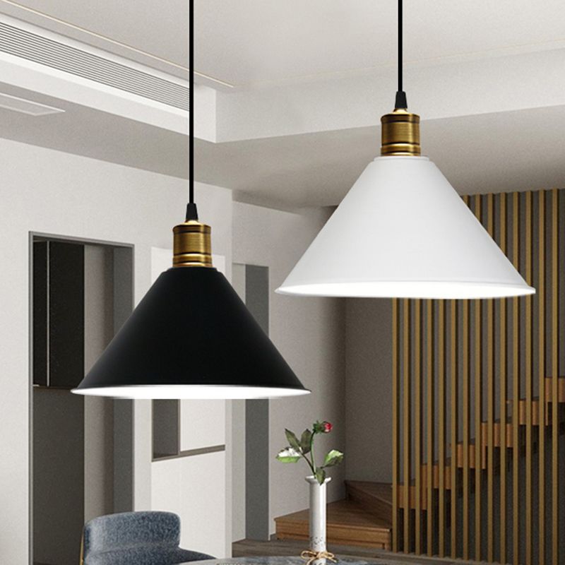 Metal Tapered Hanging Light Nordic Modern Style 1 Light  Restaurant Ceiling Pendant Lamp