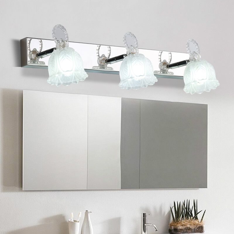 Modern Style Flower Shape Sconce Lamp Glass Wall Lights for Shower Room