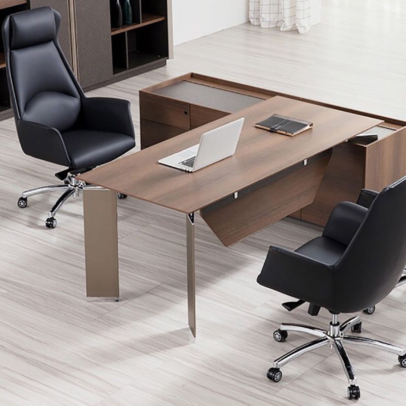 Modern Leather Desk Chair Adjustable Seat Height Task Chair for Office