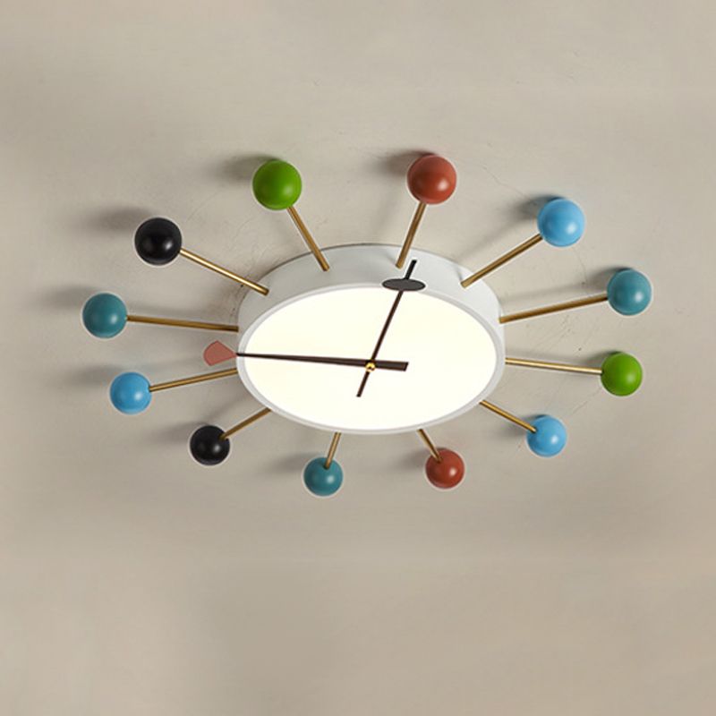 Modern Flush Light Sputnik Ceiling Lighting in Multi-Color for Children's Room